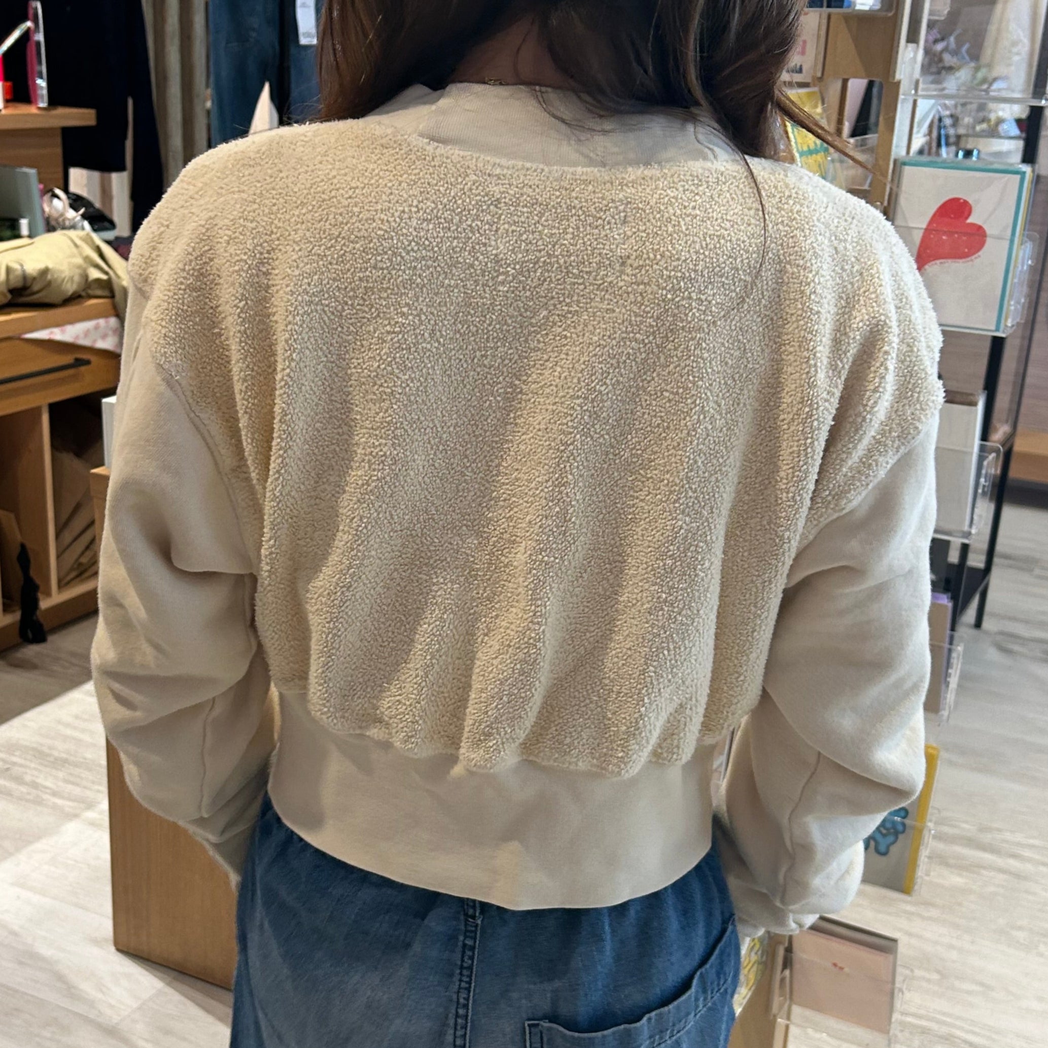 Diana Crop Cardigan Ivory