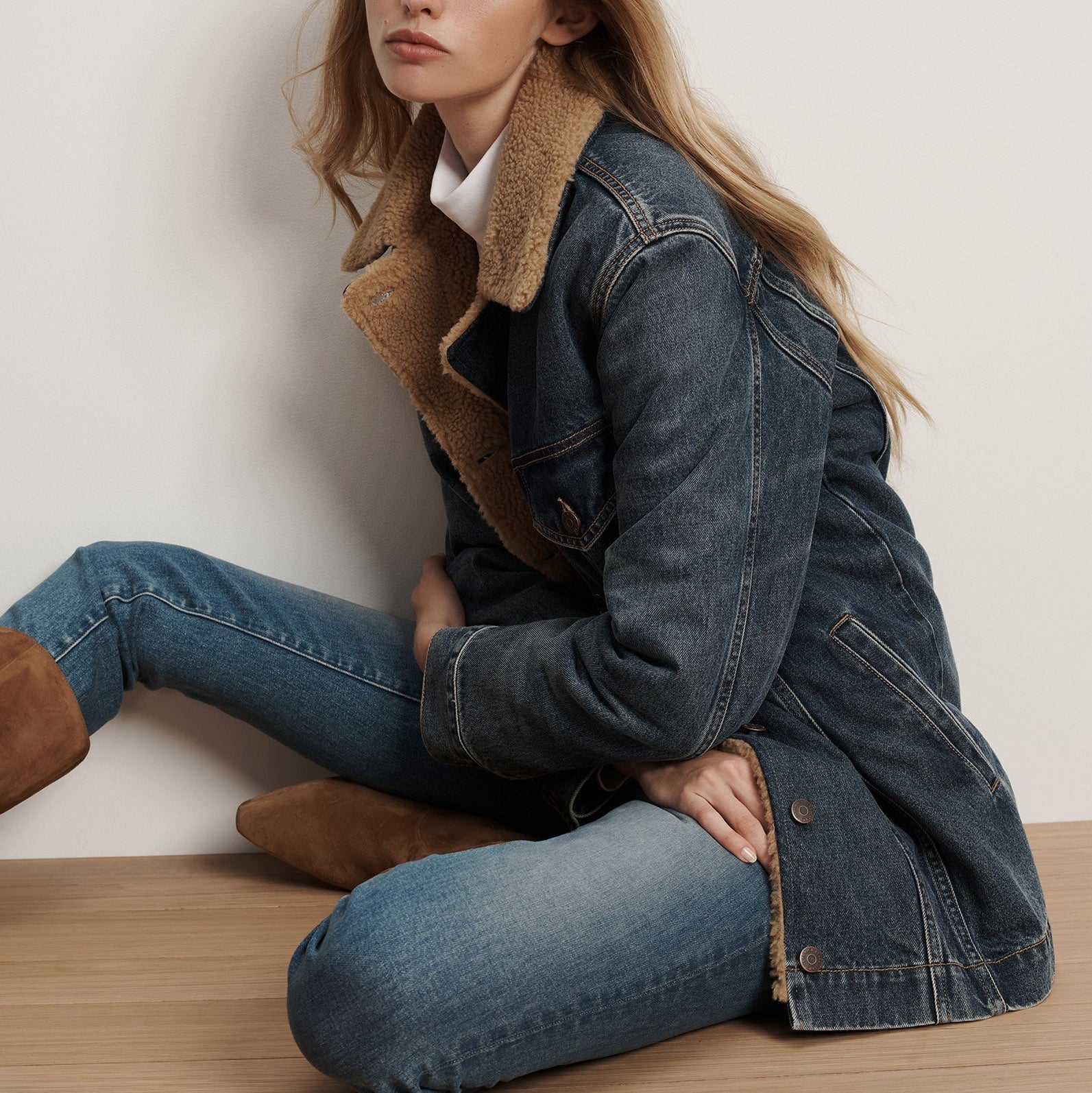 Donna Jacket Sherpa Lining City Lights