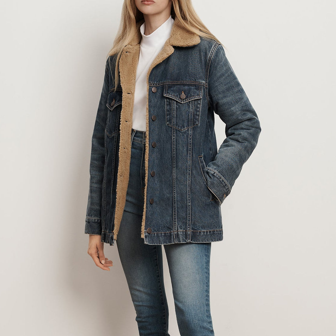 Donna Jacket Sherpa Lining City Lights