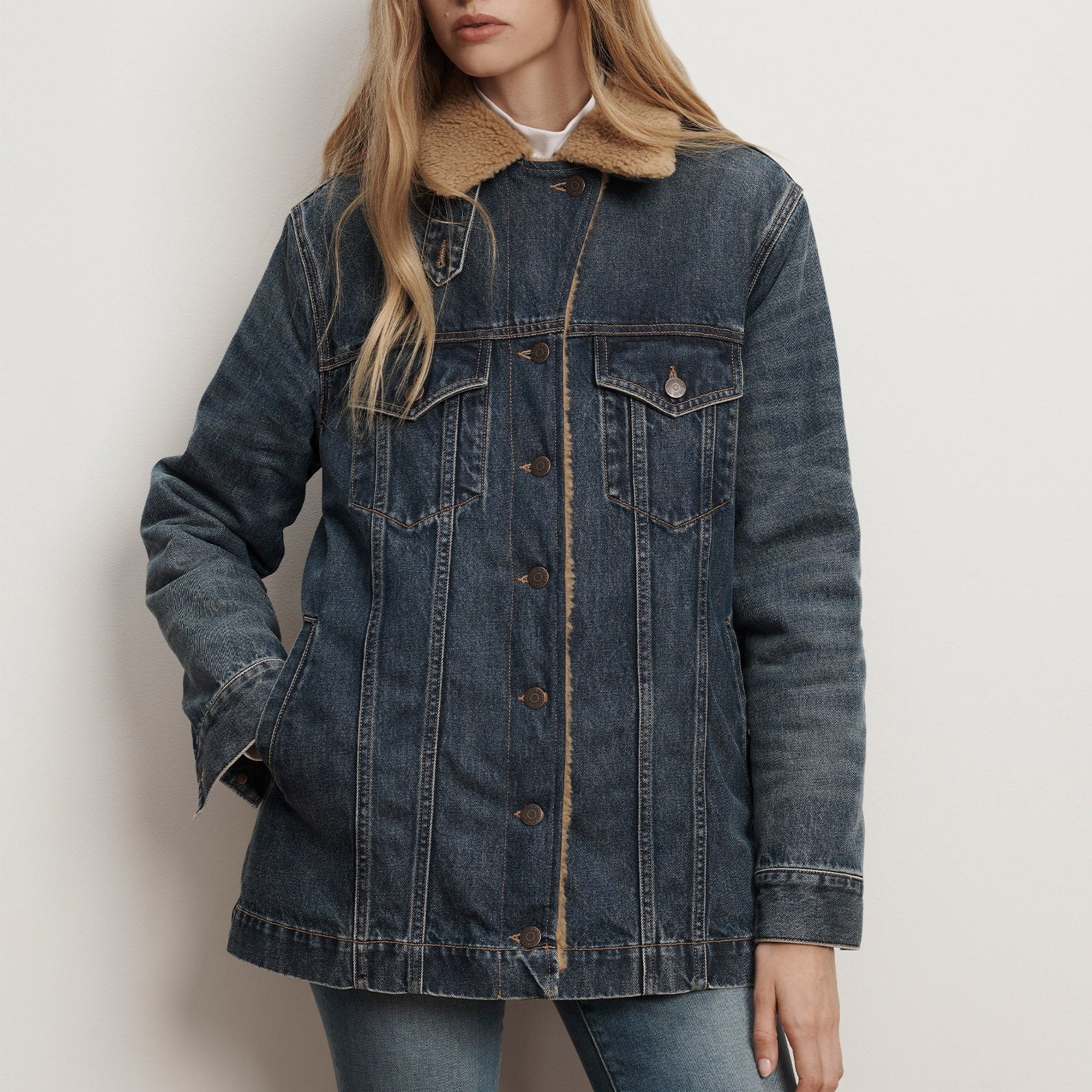 Donna Jacket Sherpa Lining City Lights