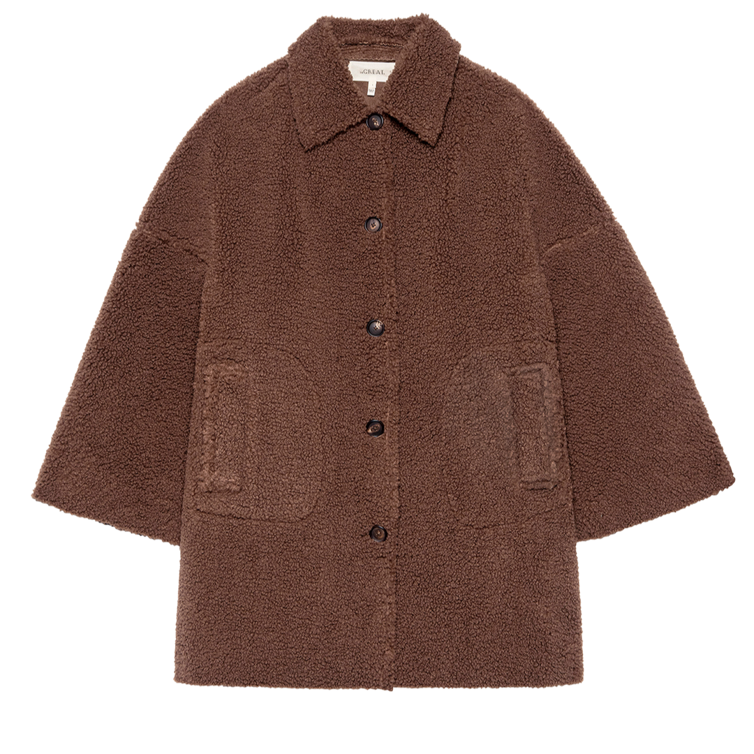 The Plush Car Coat Chocolate