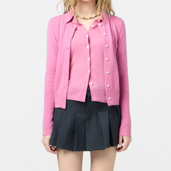 Jane Cardigan Rose
