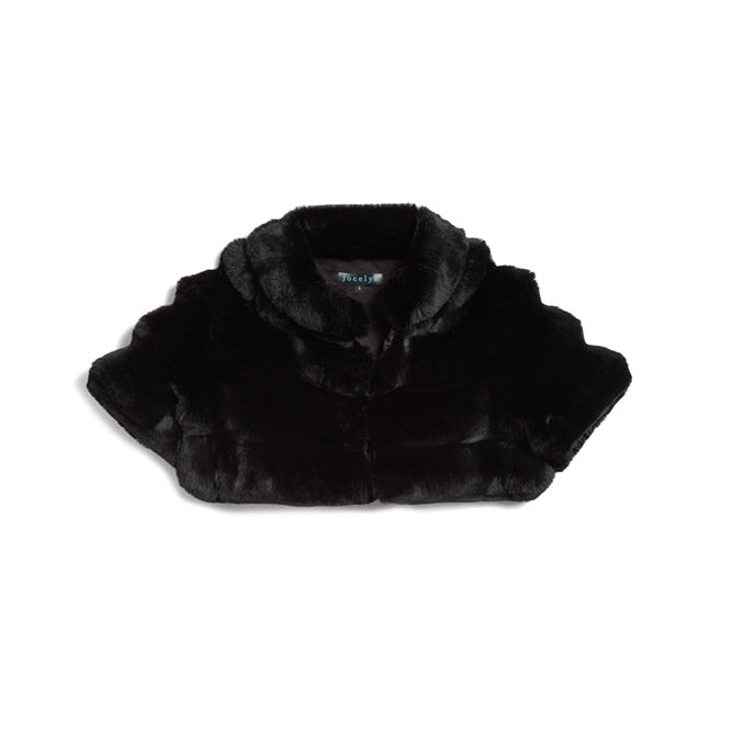 Faux Chinchilla Bolero Black