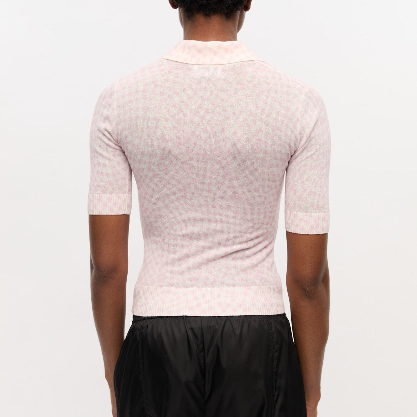Sheer Printed Polo Bleached Mauve