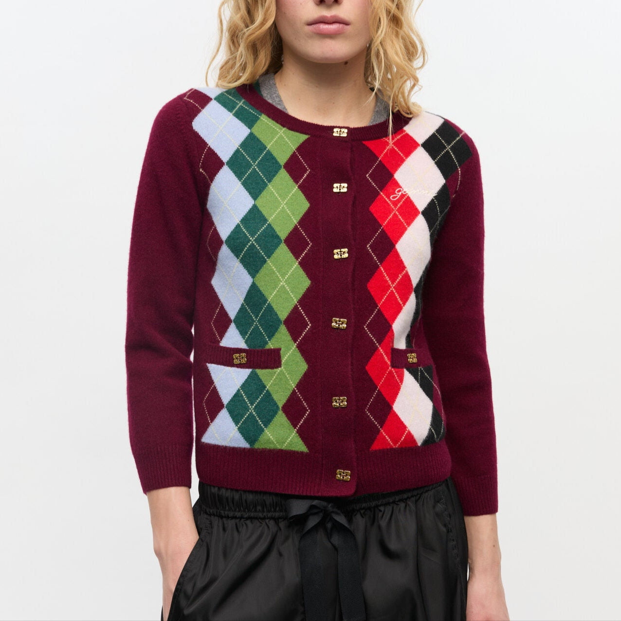 Cashmere Mix Cardigan Tawny Port