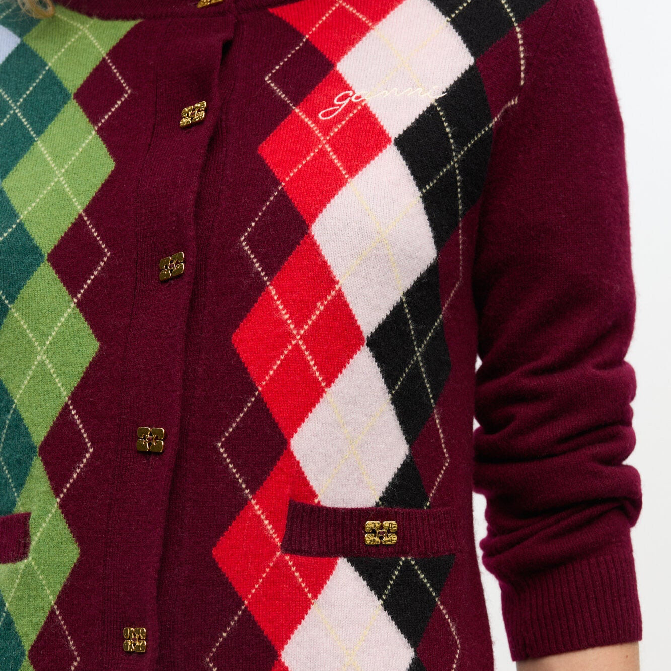 Cashmere Mix Cardigan Tawny Port