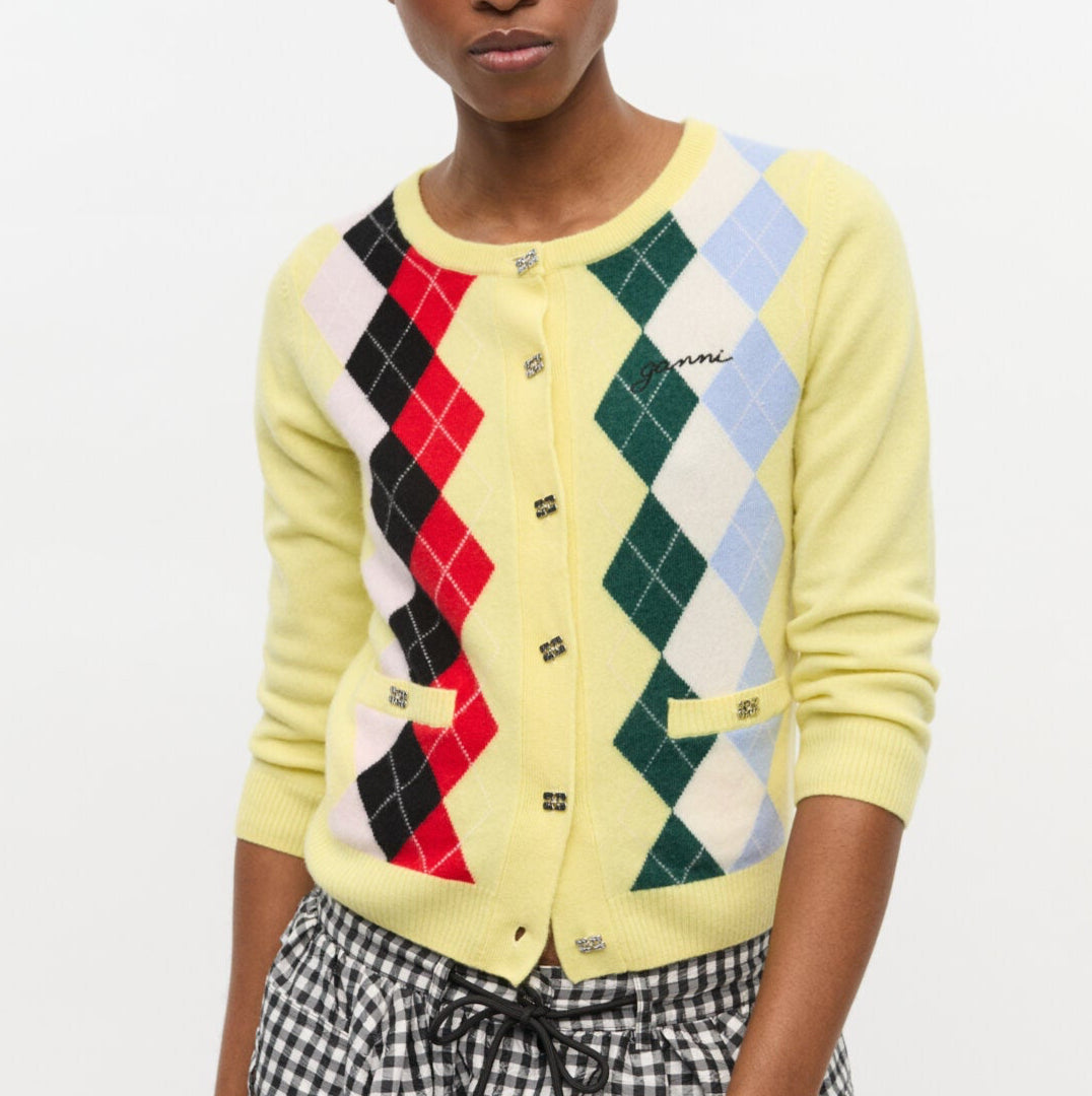 Cashmere Mix Cardigan Pear Sorbet