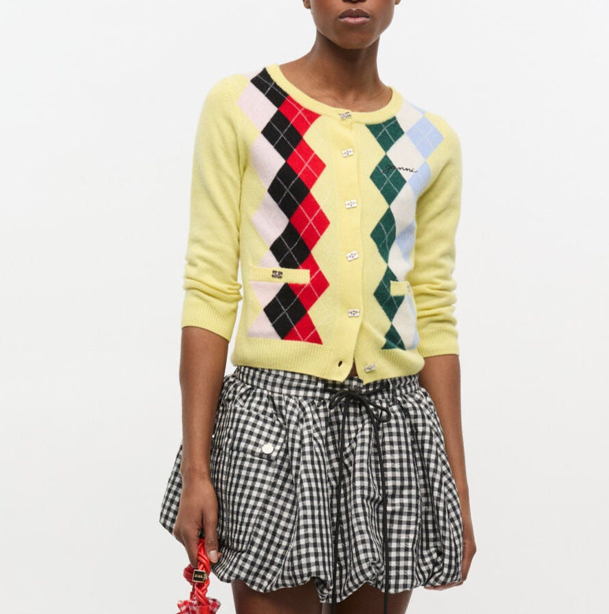 Cashmere Mix Cardigan Pear Sorbet
