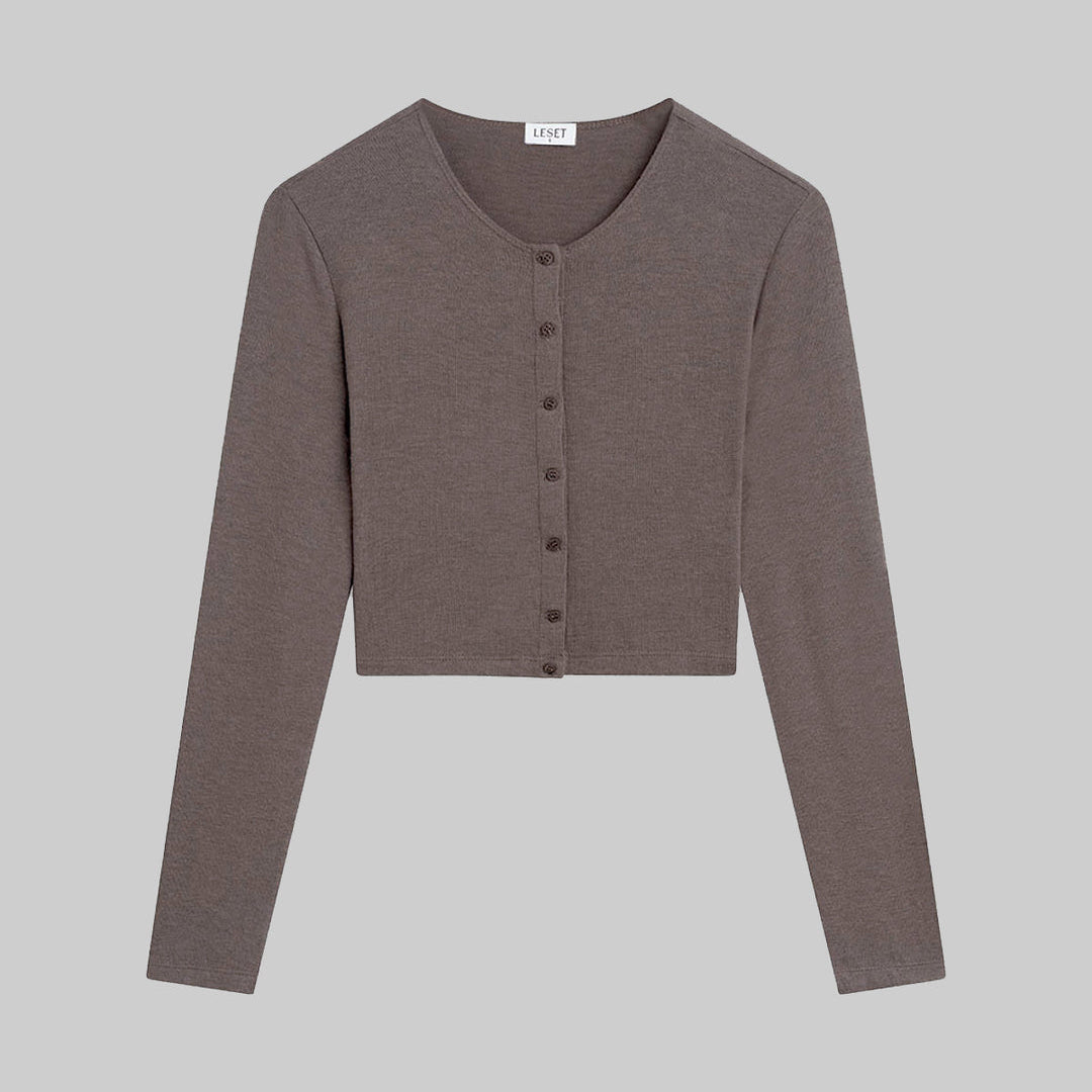 Lauren Crop Cardigan II Brown