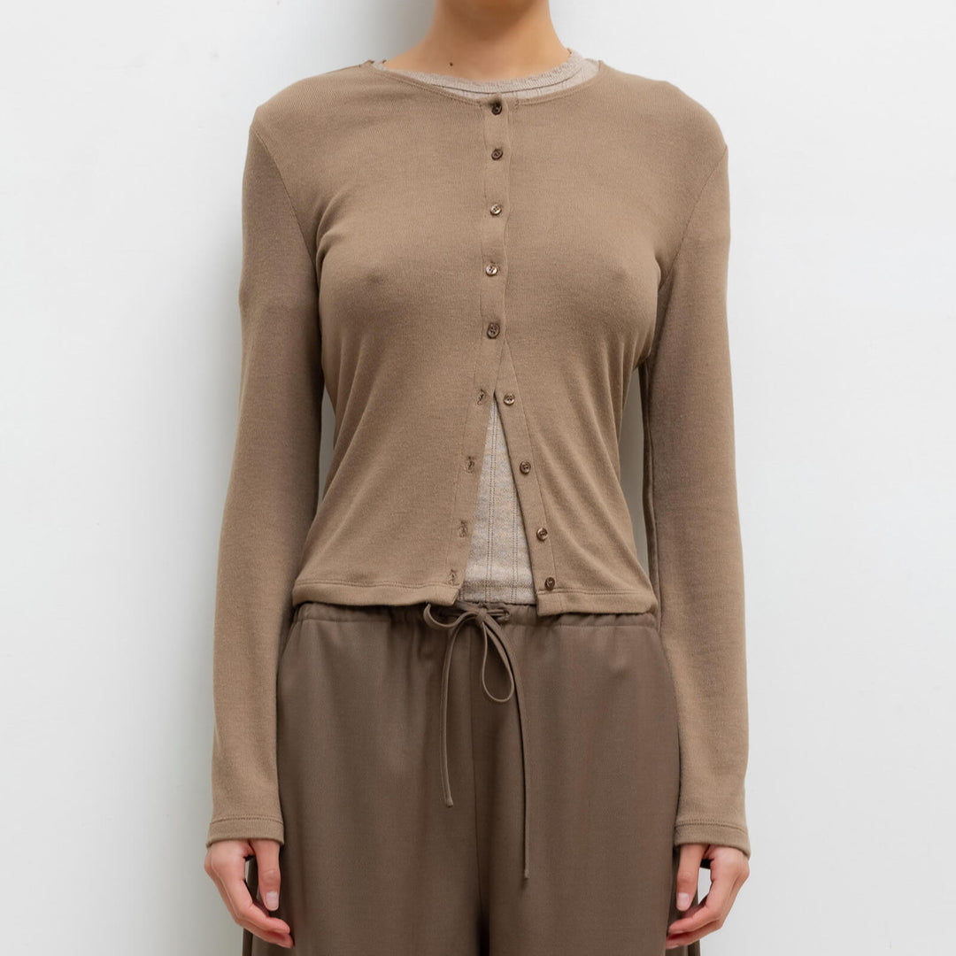 Lauren Classic Cardigan Walnut