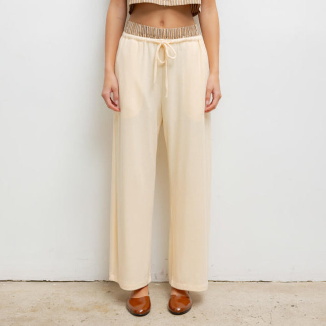 Lauren Crop Drawstring Pant Vanilla
