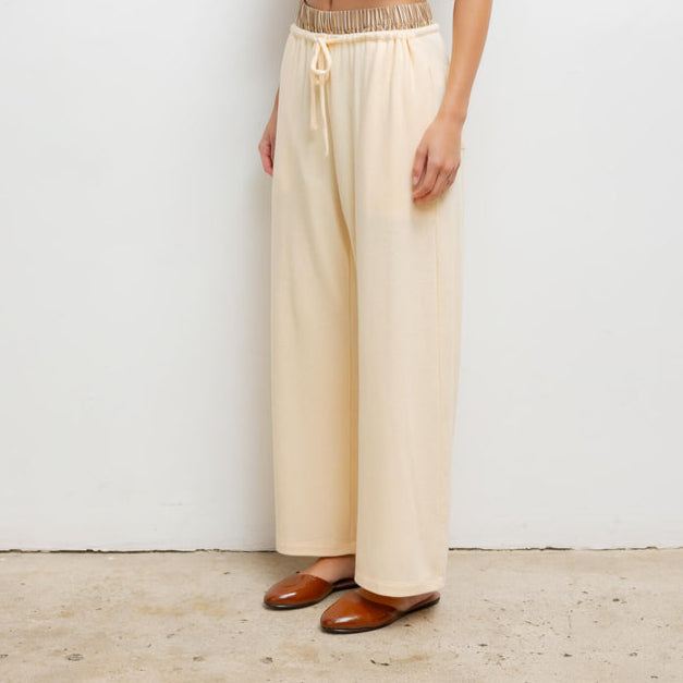 Lauren Crop Drawstring Pant Vanilla