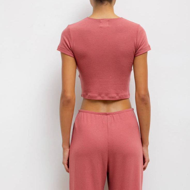 Lauren Crop Slim Tee Radish
