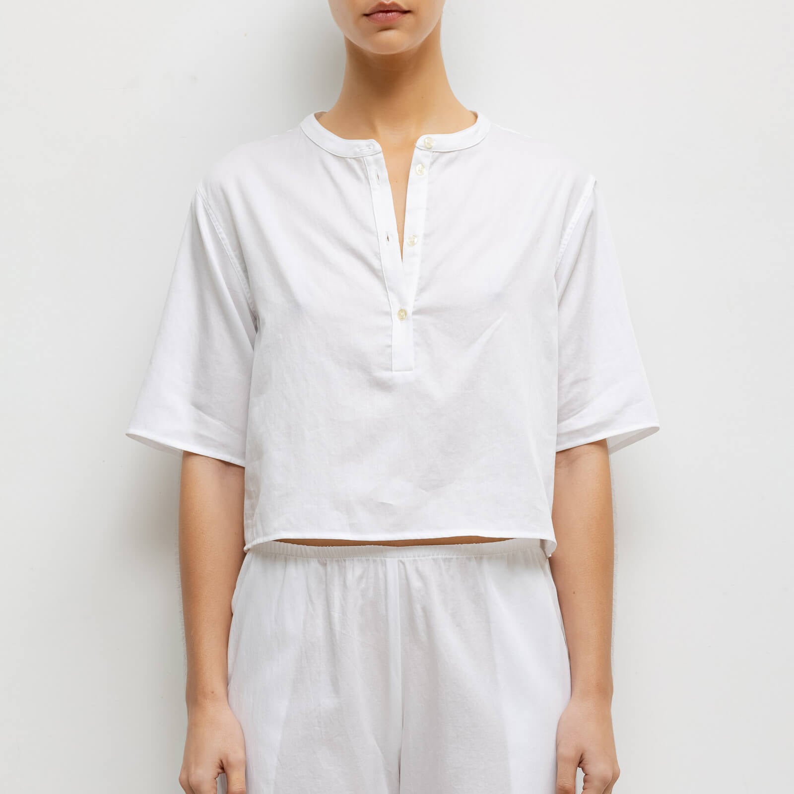 Yoko S/S Henley White