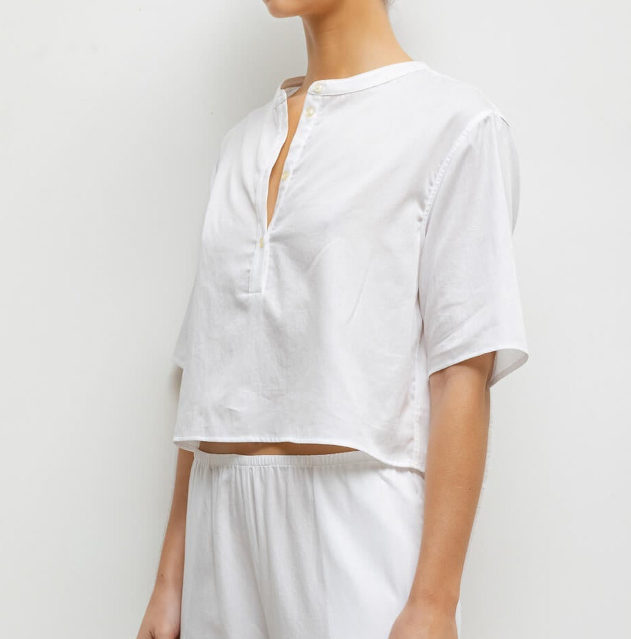 Yoko S/S Henley White