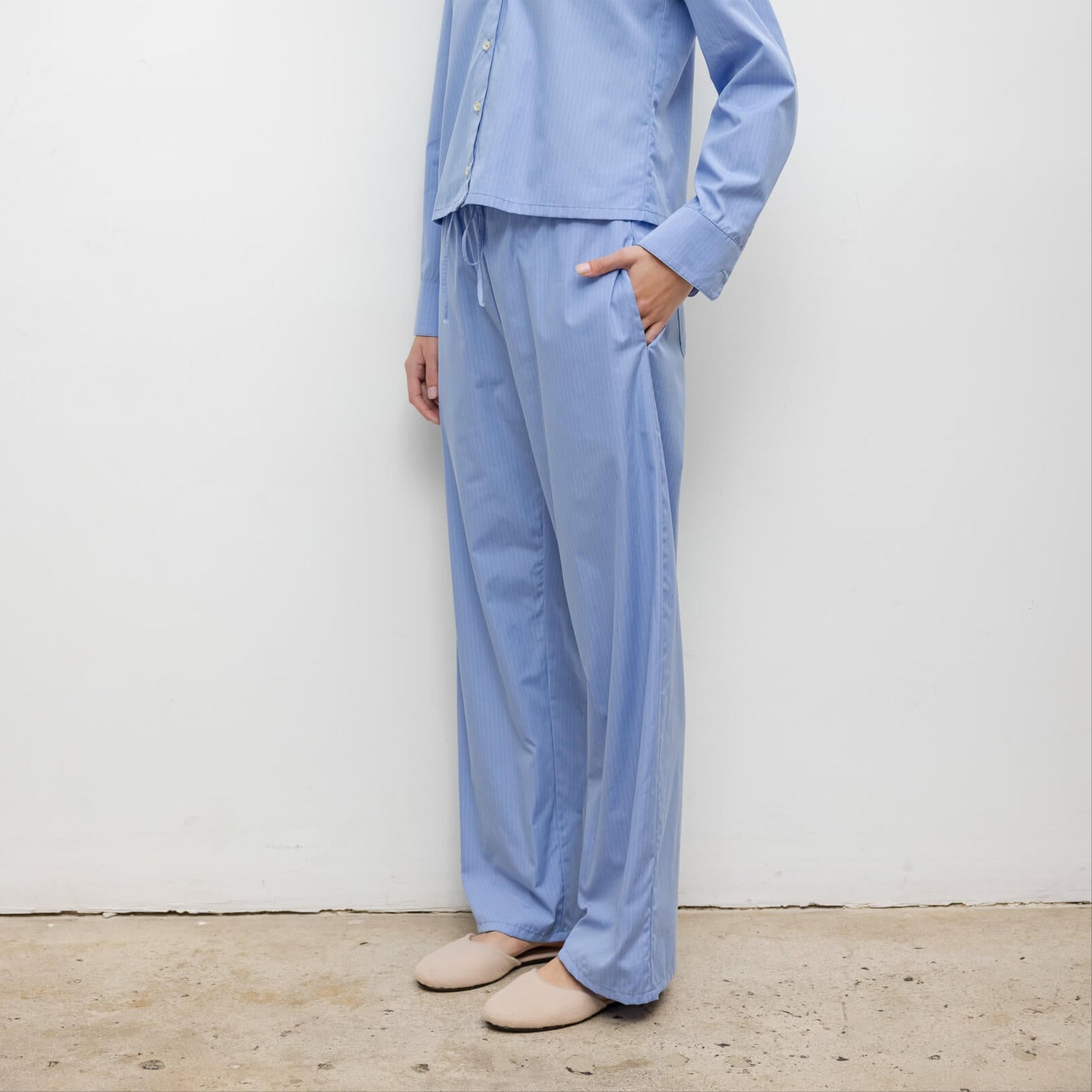 Yoshi Drawstring Pant Ocean/Parchment