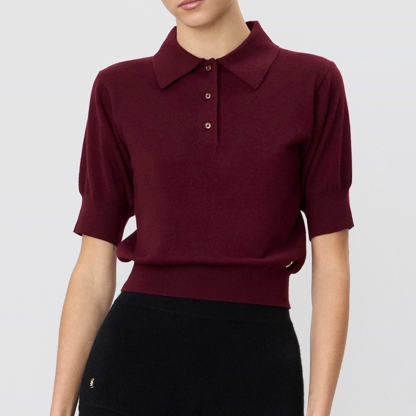 Journey Polo Sweater Oxblood
