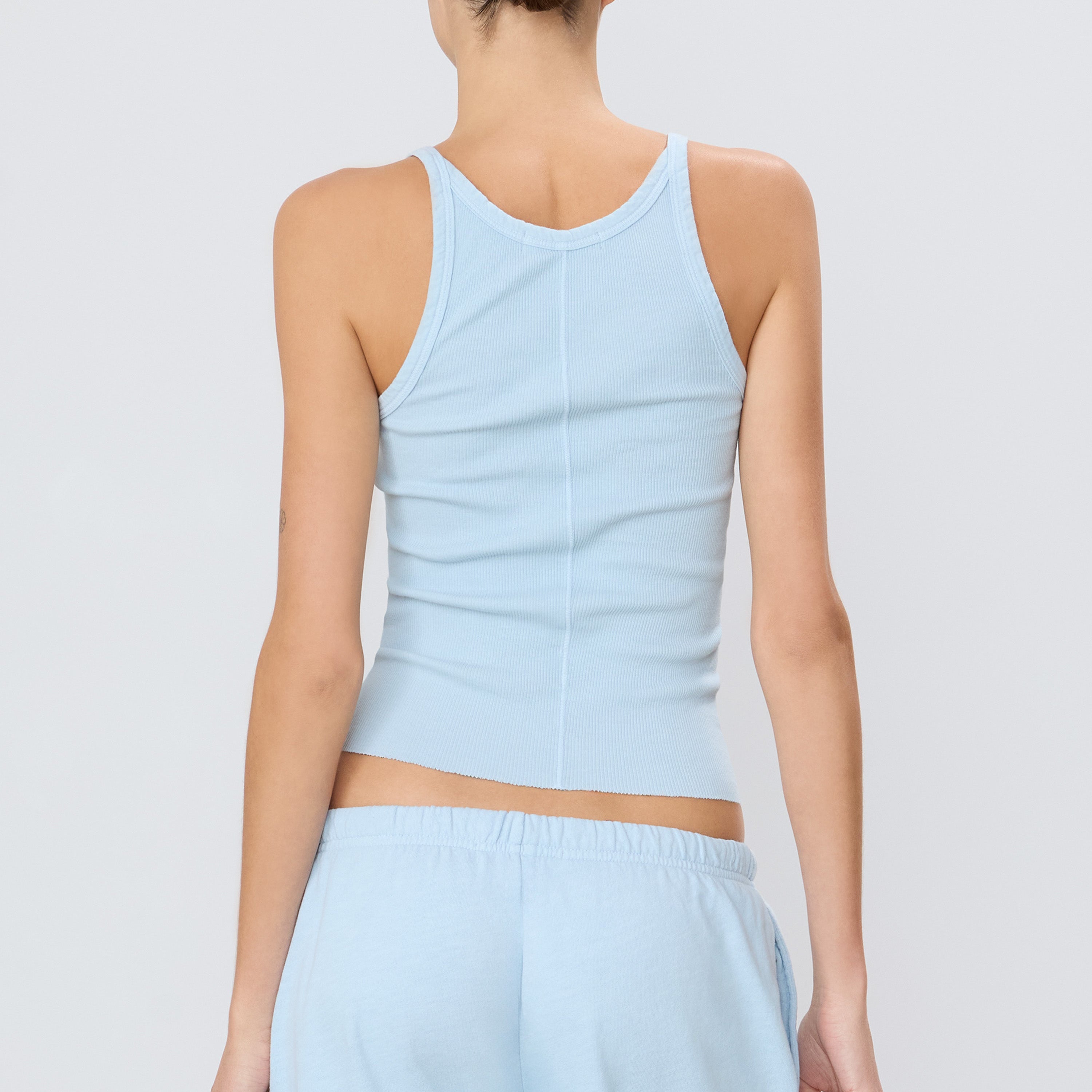 Chloe Rib Tank Dusty Blue