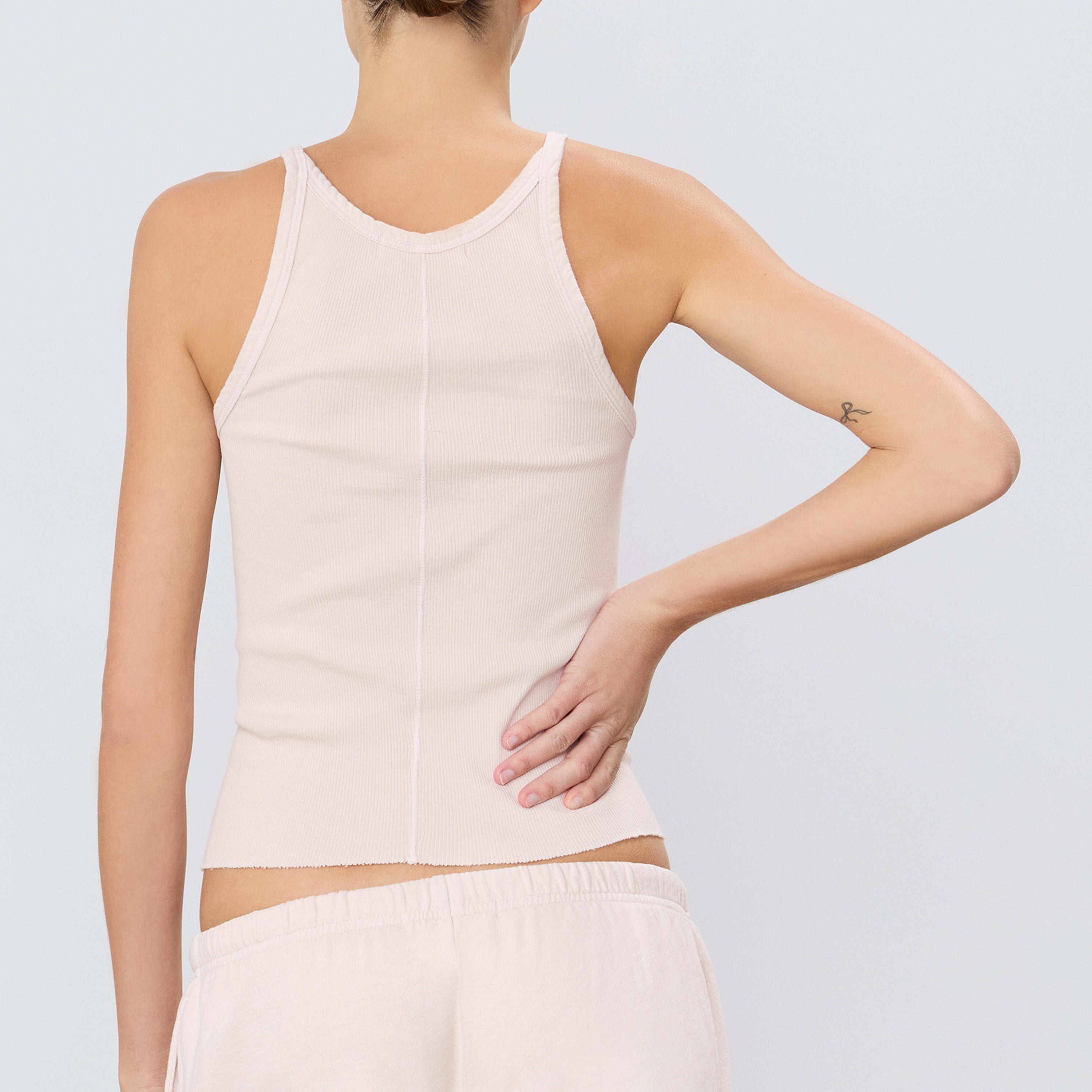 Chloe RIb Tank Dusty Pink