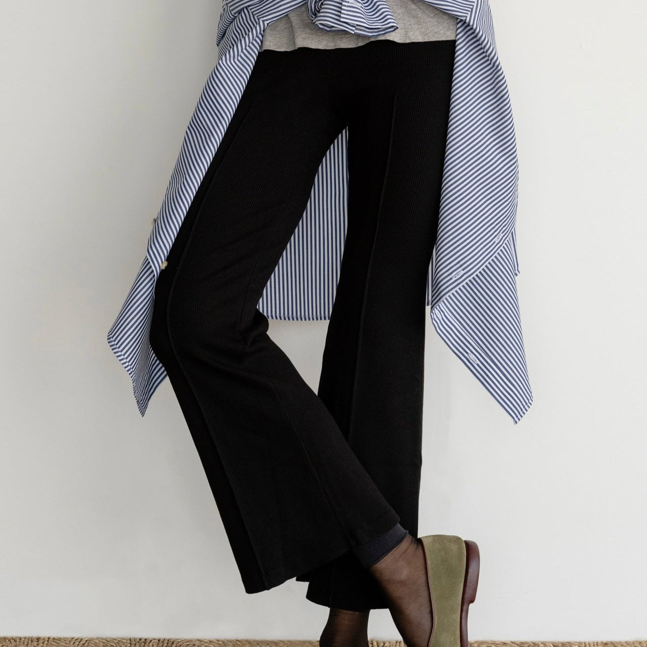 The Sweater Rib Kick Flare Jet