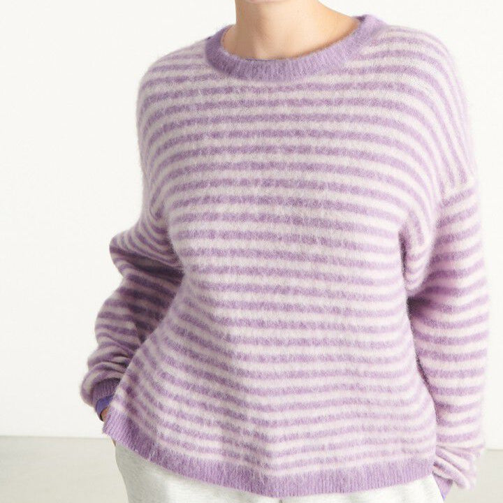 Nenybay Pullover Jumper Striped Voilet