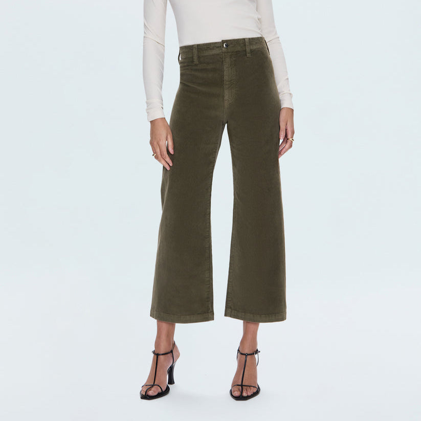 Penny Crop High Rise Wideleg Sequoia