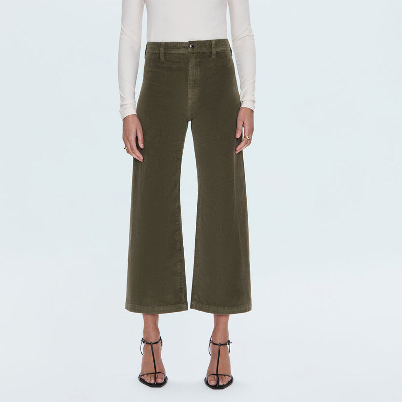 Penny Crop High Rise Wideleg Sequoia