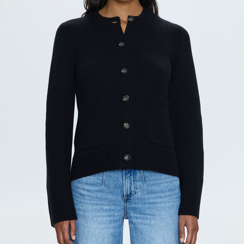 Dani Cinched Waist Cardigan Noir