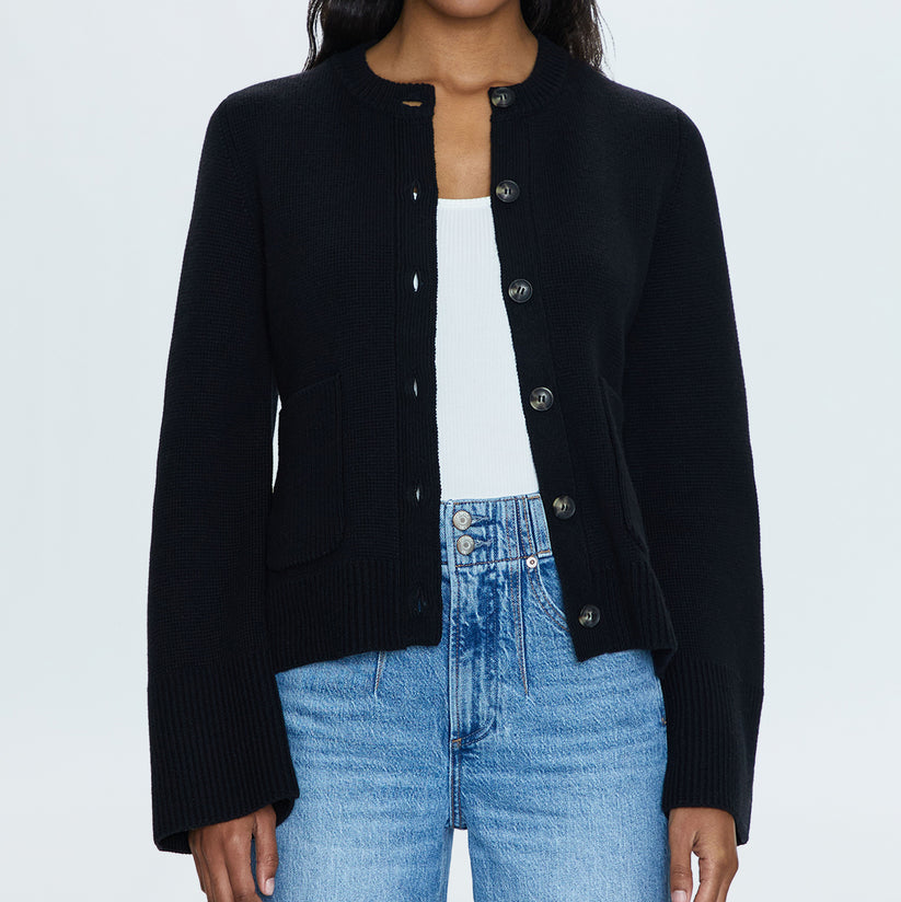 Dani Cinched Waist Cardigan Noir