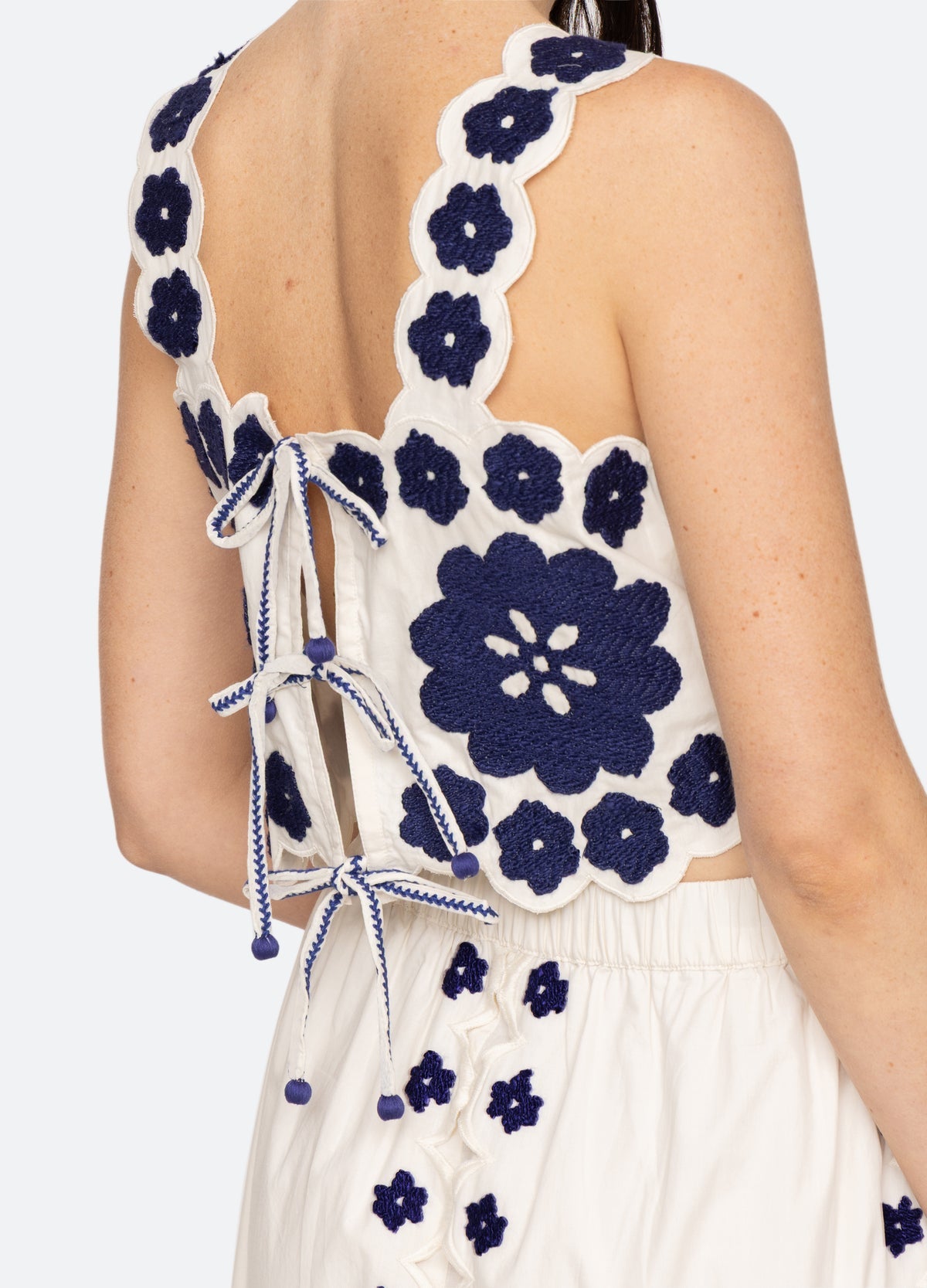Catrine Appilque Top Blue
