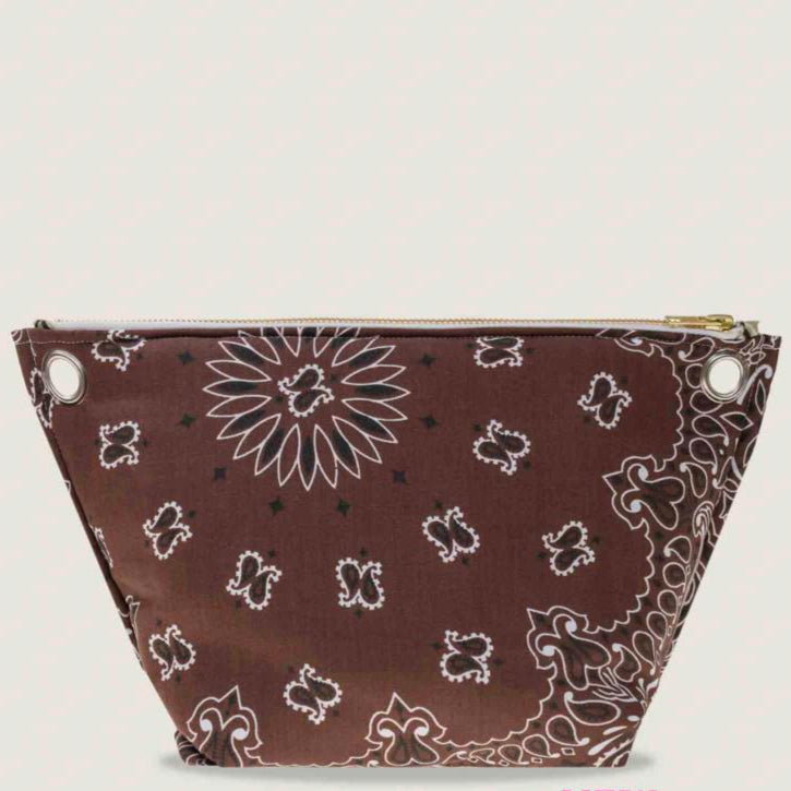 Pochette Oeillet Marron/Beige
