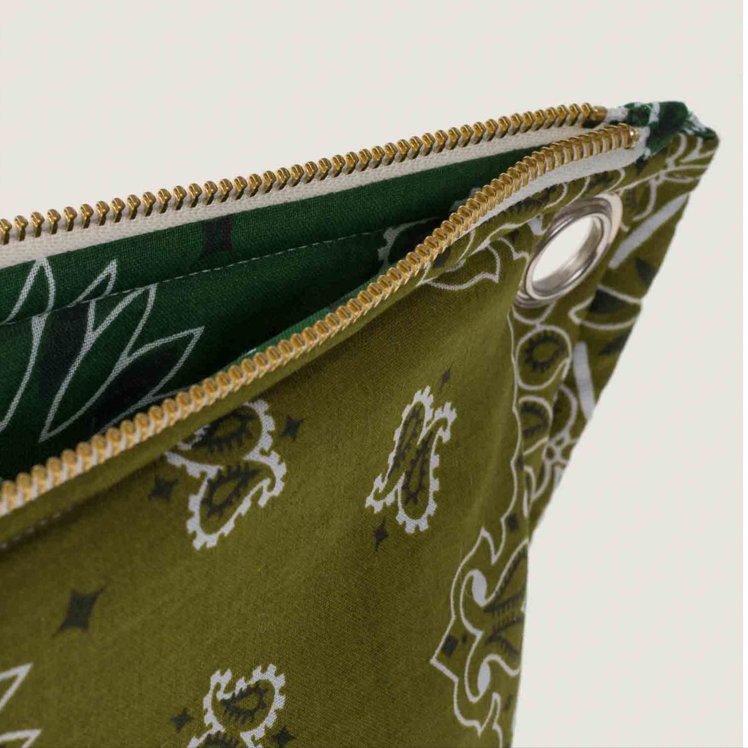 Pochette Oeillet Bronze/Vert