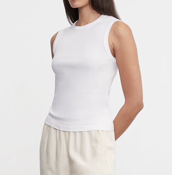 New Classic Slvless Tee White