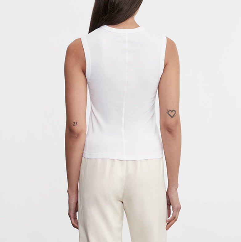 New Classic Slvless Tee White