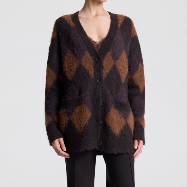 Reid Cardigan Deep Plum/Bronco