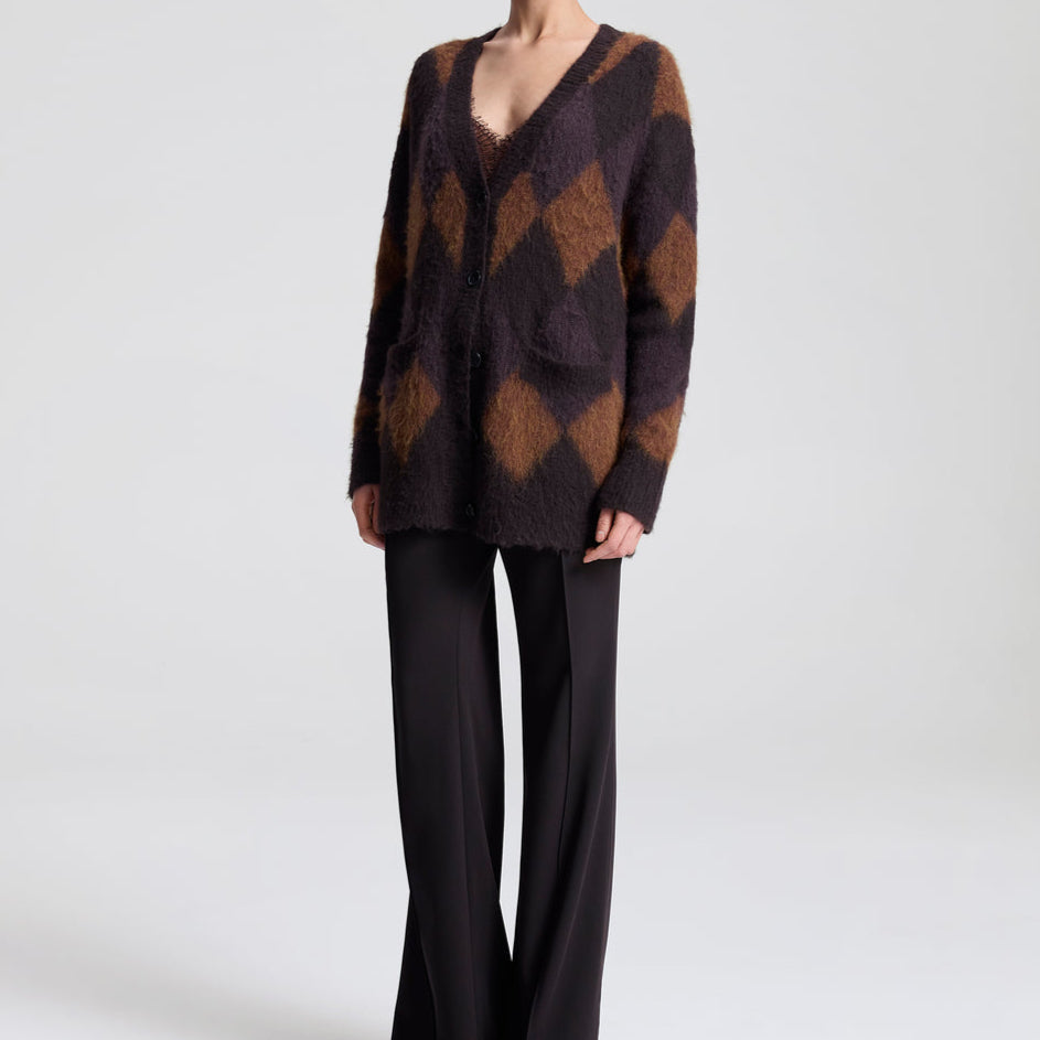 Reid Cardigan Deep Plum/Bronco