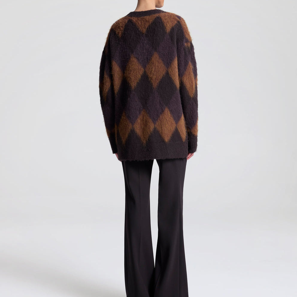 Reid Cardigan Deep Plum/Bronco