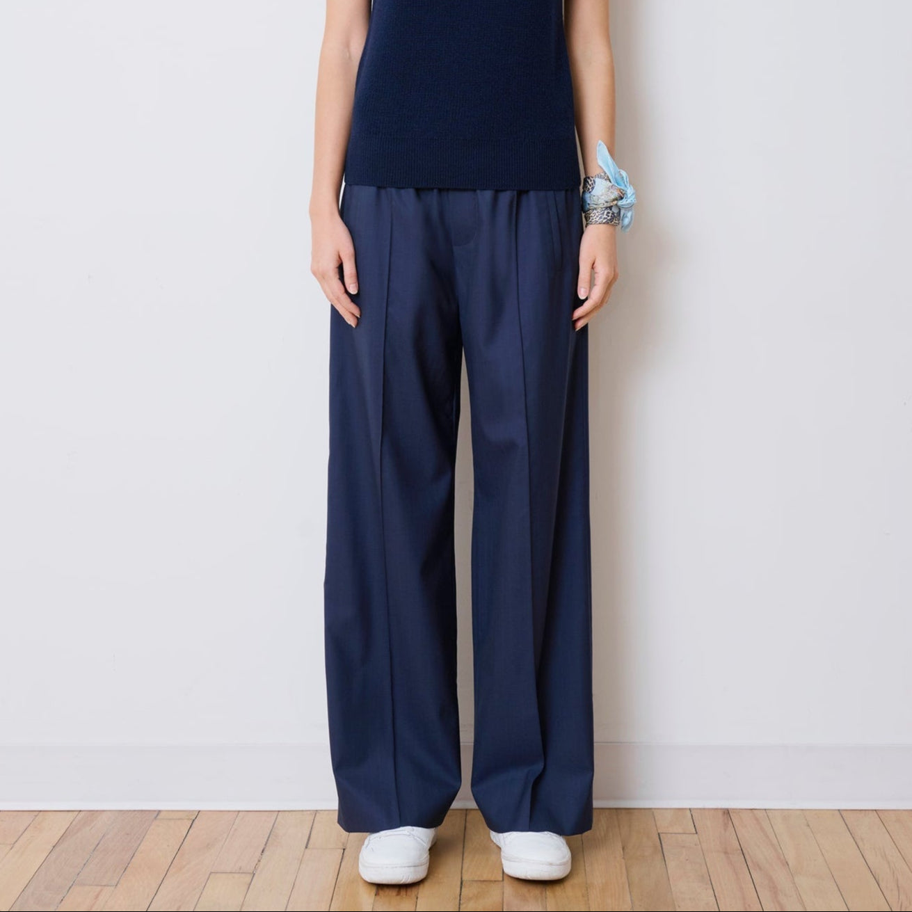The Prep Trouser Navy Pinstripe