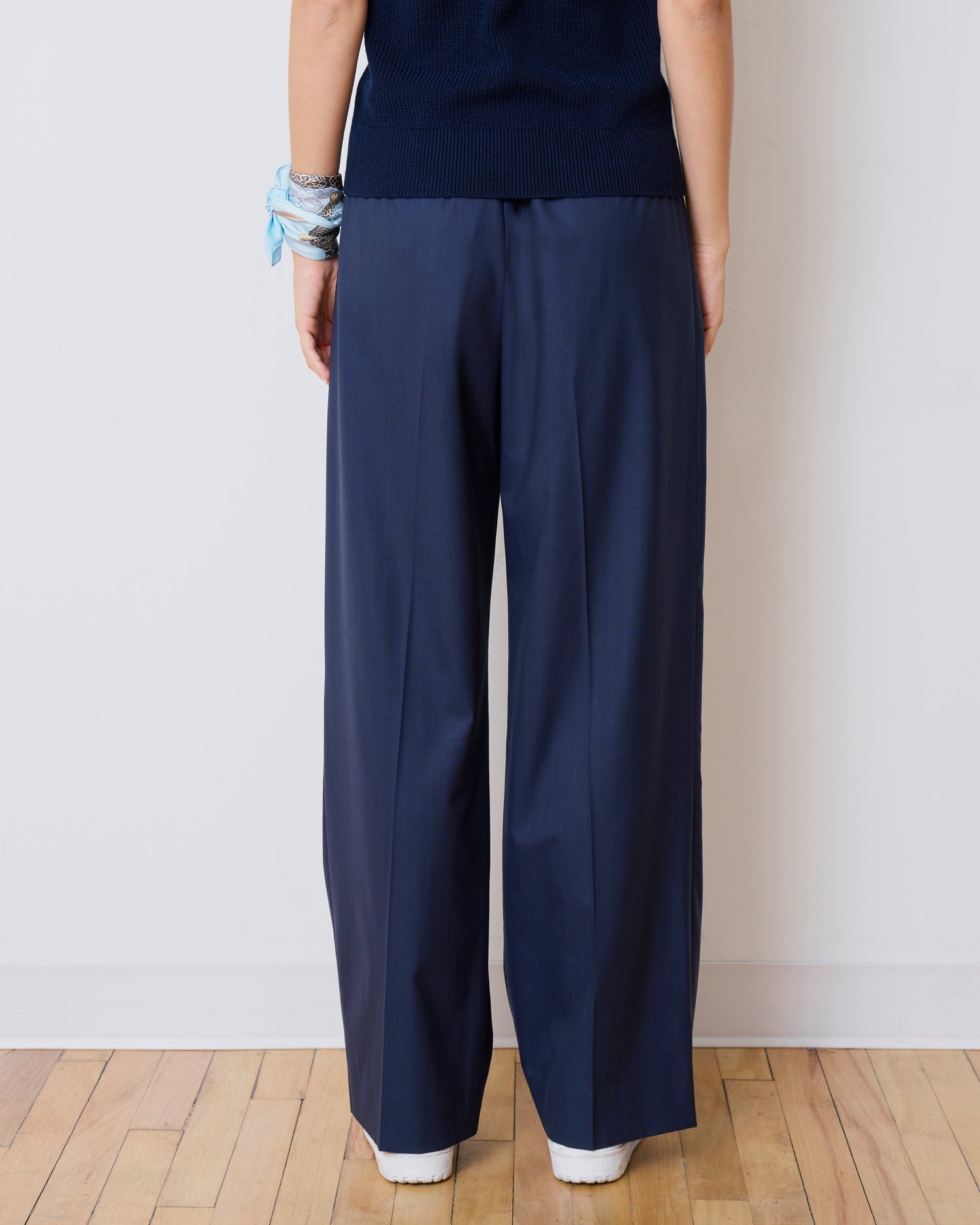 The Prep Trouser Navy Pinstripe