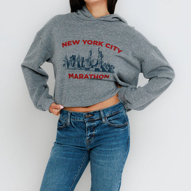 NY Marathon Classic Hoodie Heather Grey