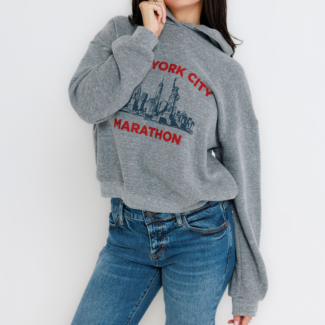 NY Marathon Classic Hoodie Heather Grey