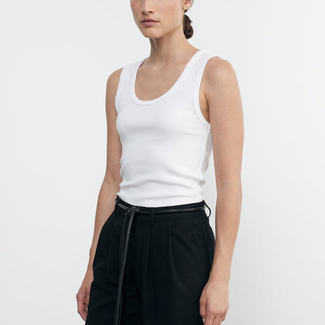 Supima U Tank White