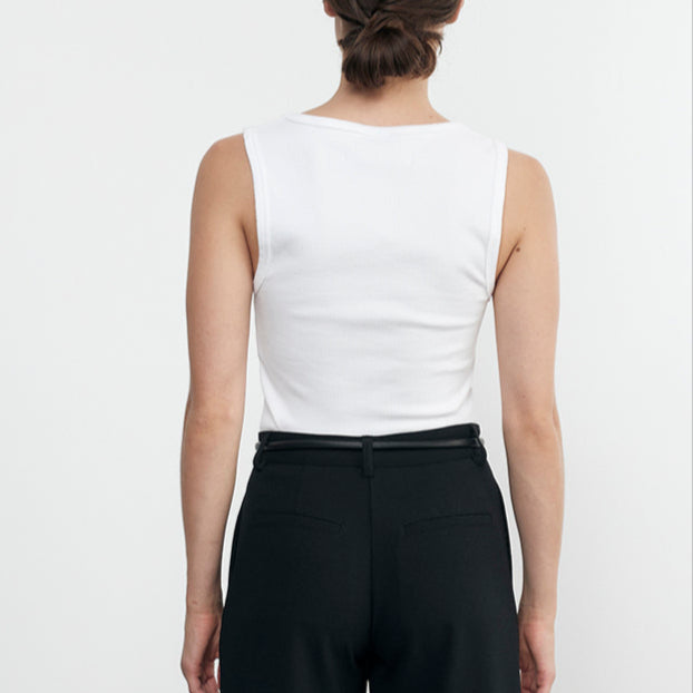Supima U Tank White