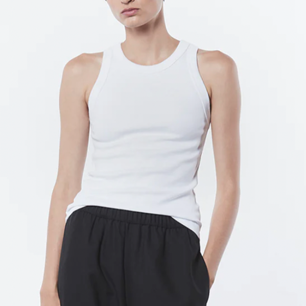 Supima Rib Sheath Tank White