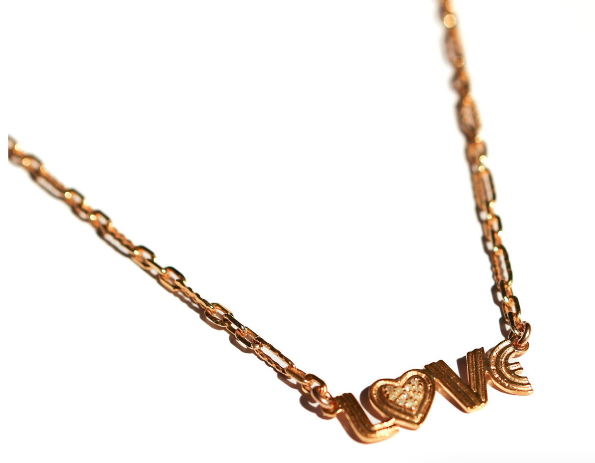 60's Love Diamond Connector Necklace