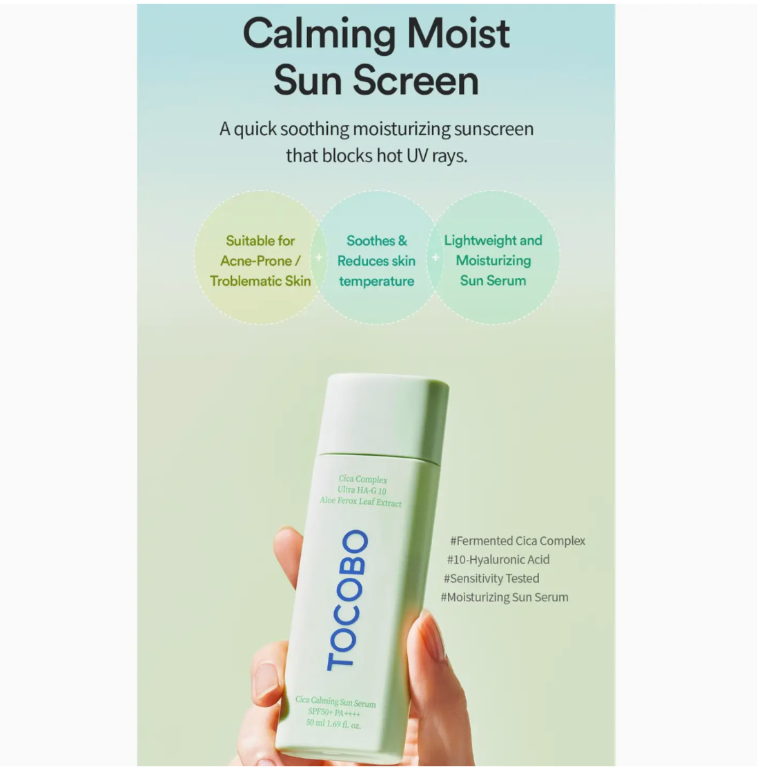 Tocobo Cica Calming Sun Serum Sunscreen