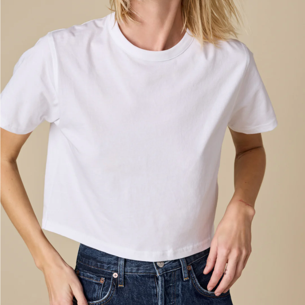 The Cropped Perfect Tee White