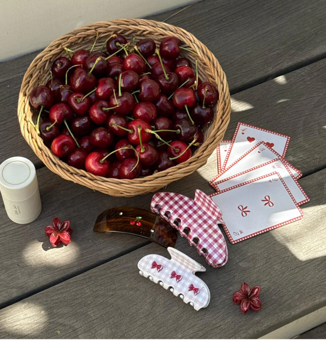 Big Effing Clip Cherry Gingham