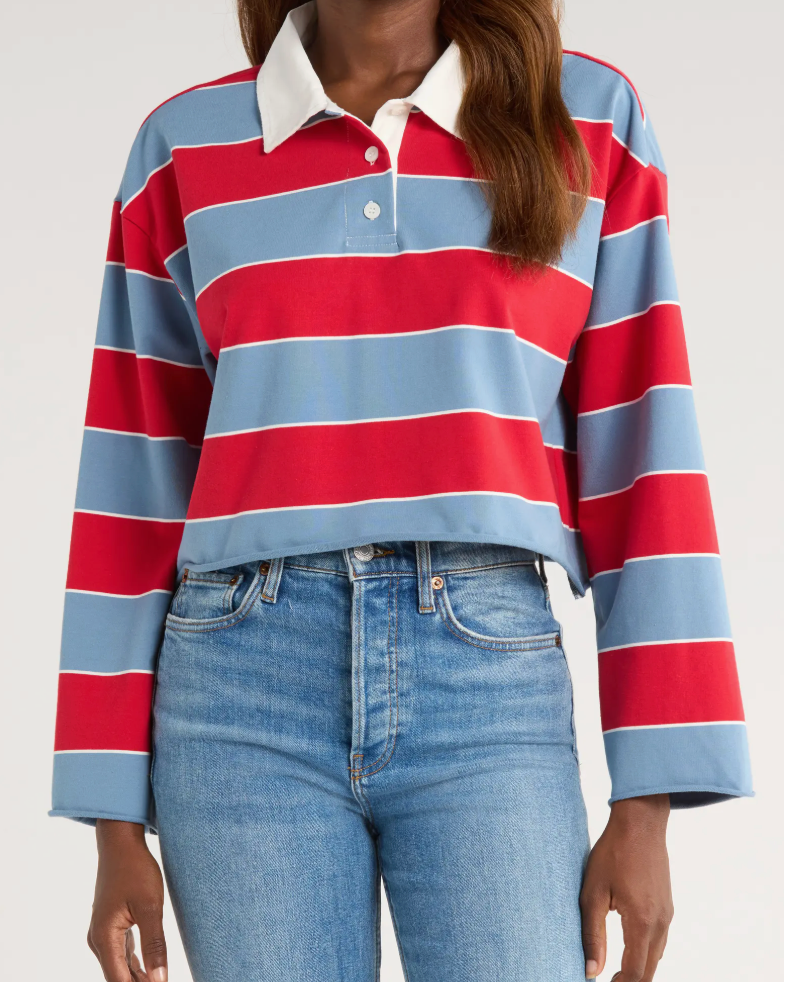 Cut Off Rugby Polo Crimson Bluebird