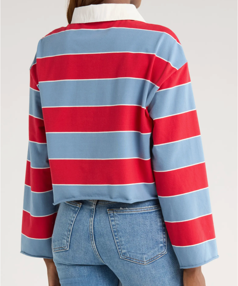 Cut Off Rugby Polo Crimson Bluebird